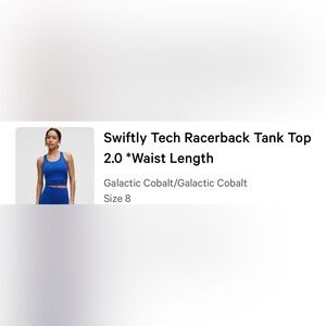 lululemon athletica Galactic Cobalt Crop Top